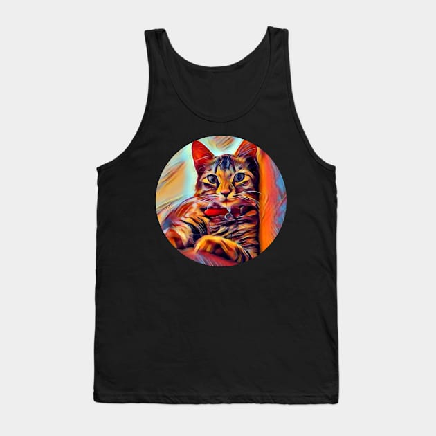 Amusing floppy cat Tank Top by GoranDesign